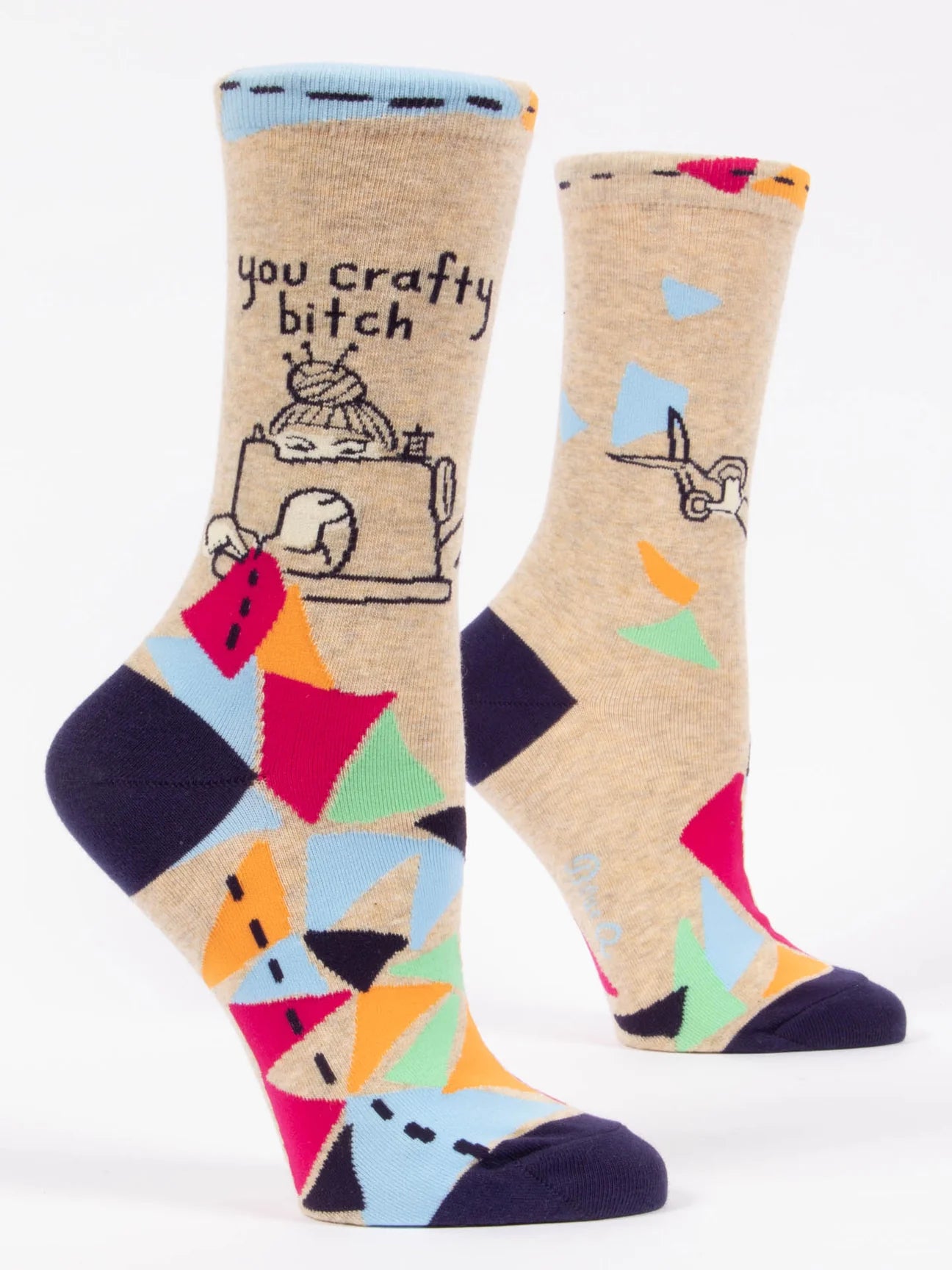 You Crafty Bitch Womens  Crew Sock - THE SOCKERY