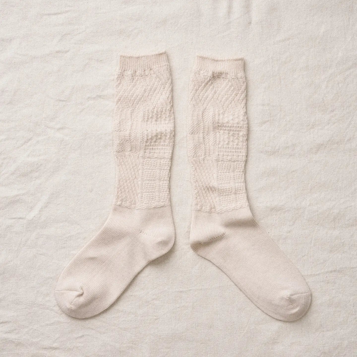 Organic Cotton and Yak Knitting Patterns Socks in Natural