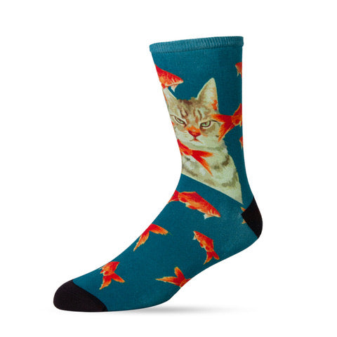 Catitude Men's Bamboo Crew Socks - The Sockery