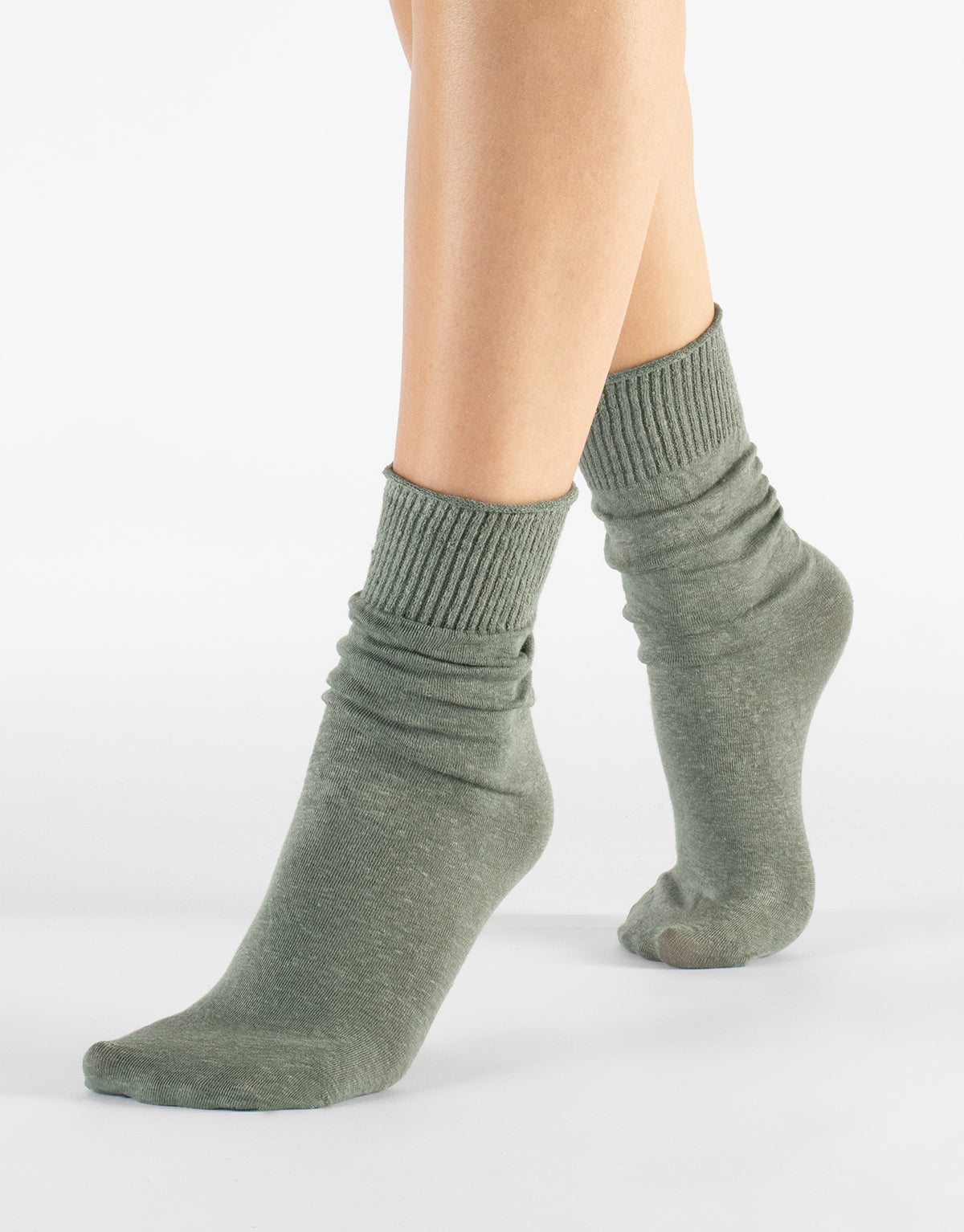 linen socks in grey - The Sockery