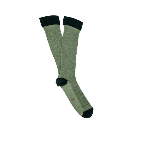 Herringbone Knee High Sock in Thyme
