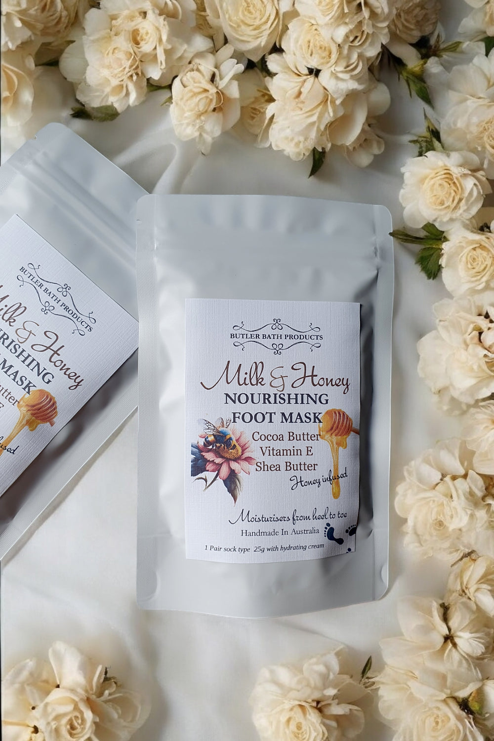 Nourishing Foot Mask - Milk & Honey - The Sockery