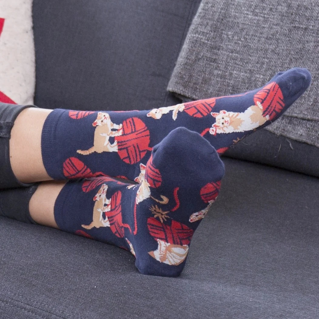Kitten Knittin' Women's Crew Socks