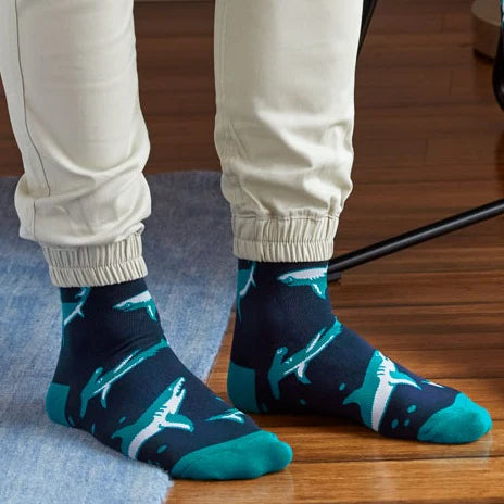 Shark Attack Men's Crew Socks