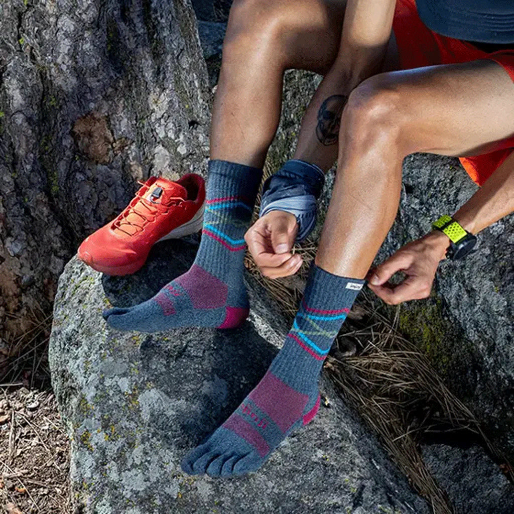 Performance TRAIL Padded Cushioning Crew Toe Socks - The Sockery