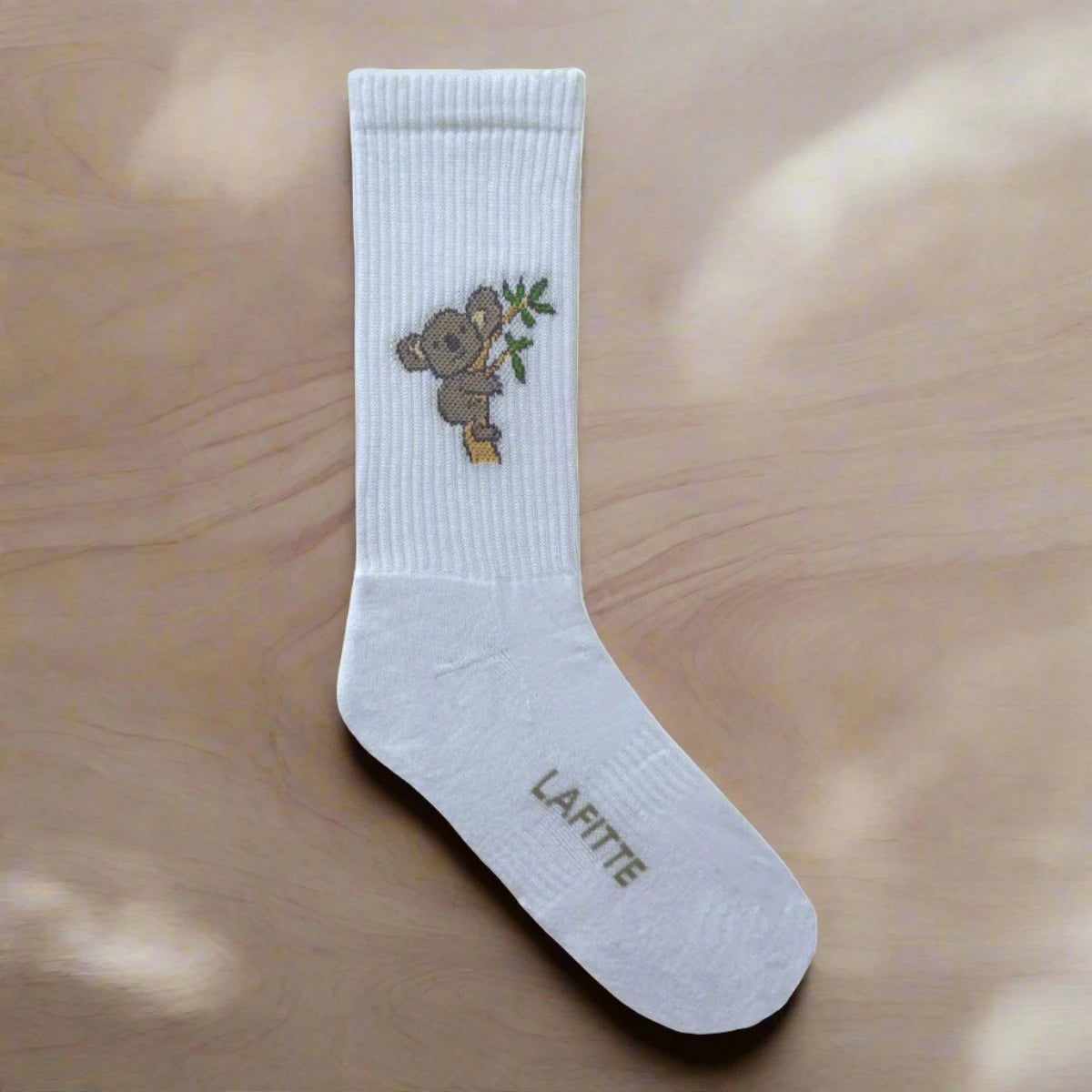 Koala Athletic Crew Sock in White - Aussie Made - The Sockery