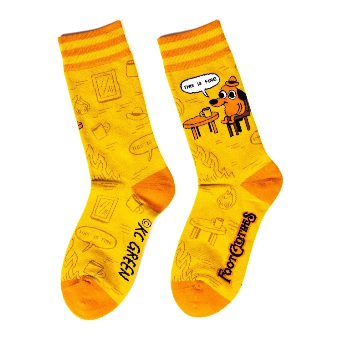 This Is Fine. Iconic Edition Crew Socks