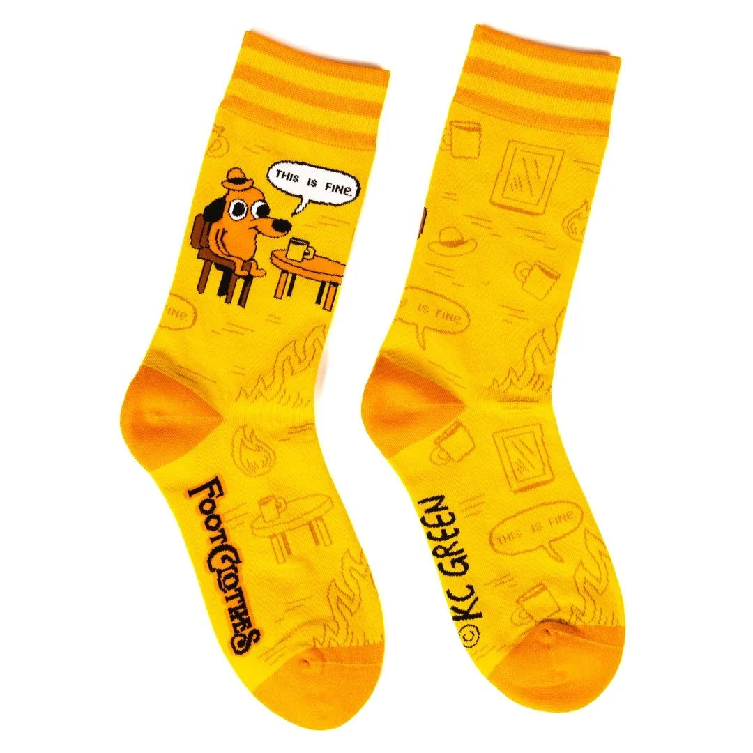 This Is Fine. Iconic Edition Crew Socks