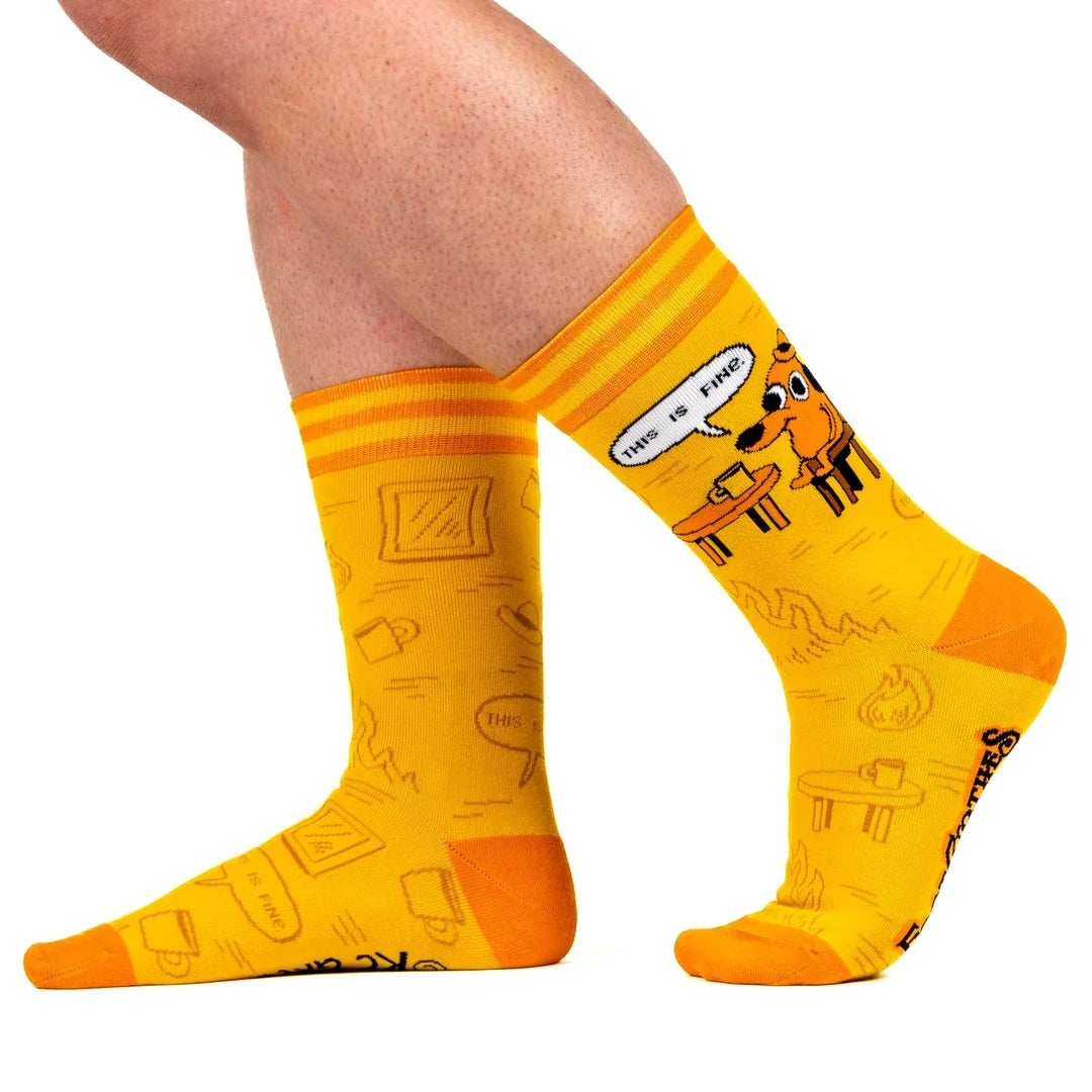 This Is Fine. Iconic Edition Crew Socks