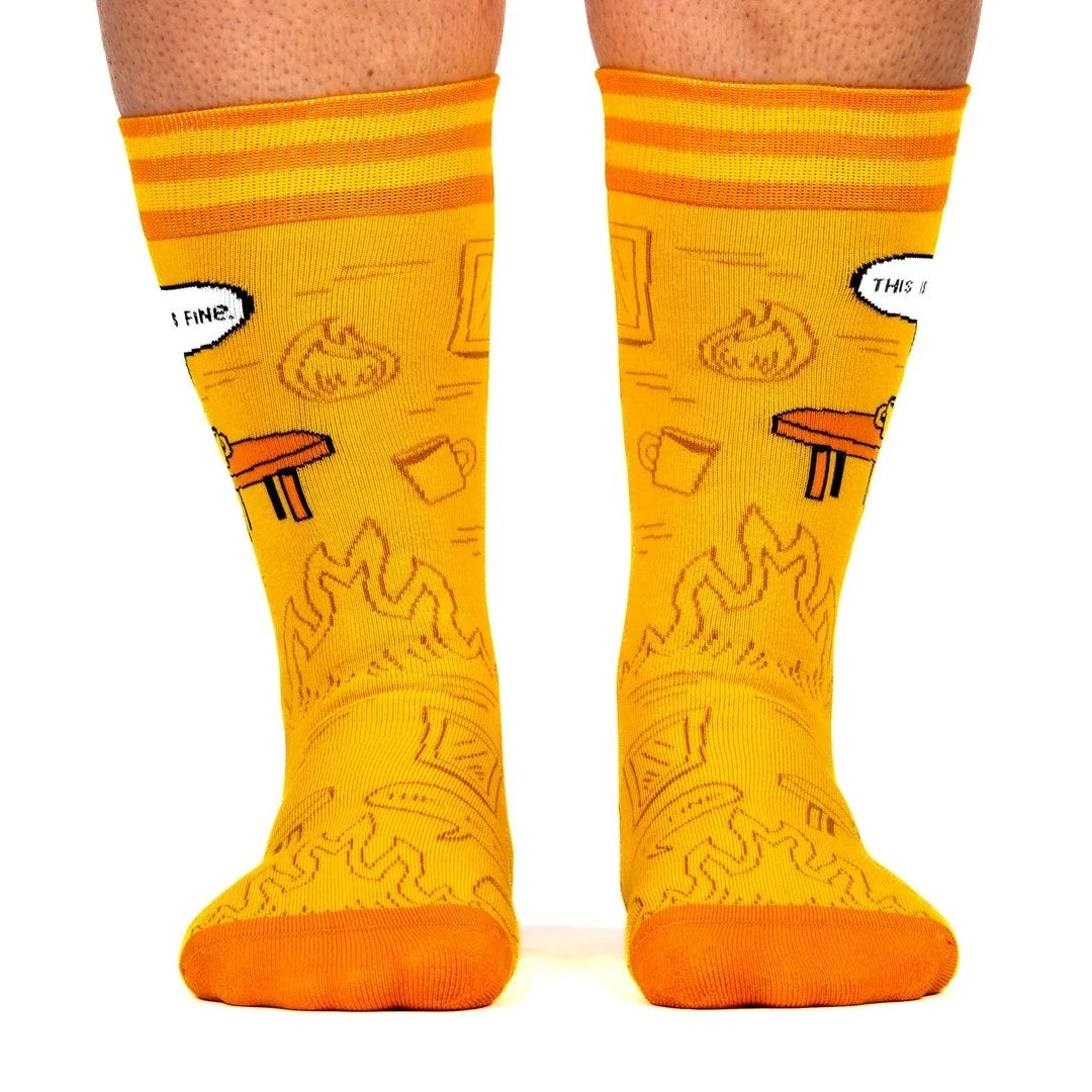 This Is Fine. Iconic Edition Crew Socks