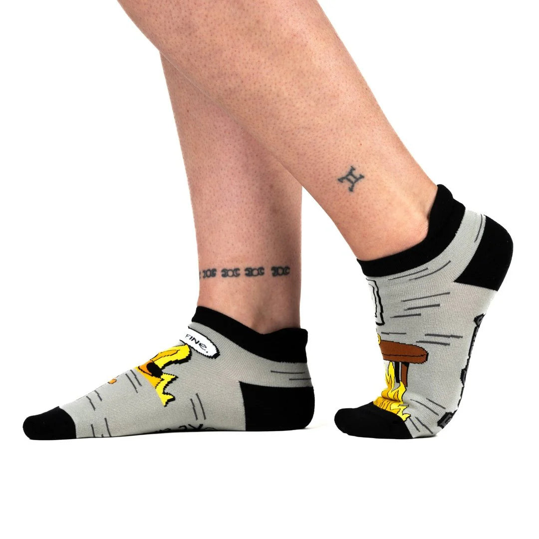 This is Fine Black Coffee Ankle Socks