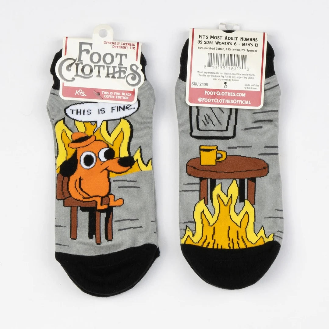 This is Fine Black Coffee Ankle Socks