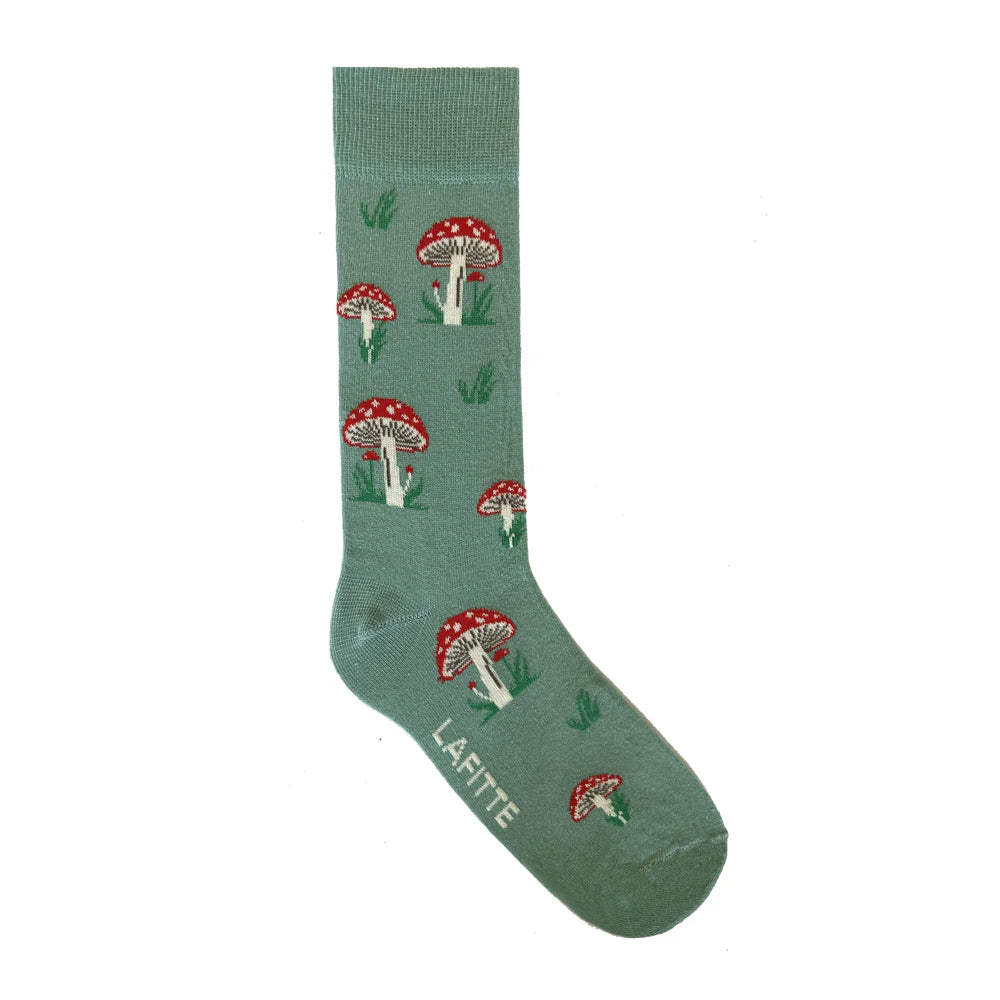 Mushroom Socks in Mint Green - Aussie Made - The Sockery