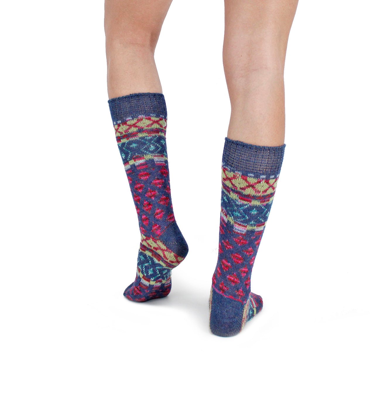 Alpaca socks in Degas Denim