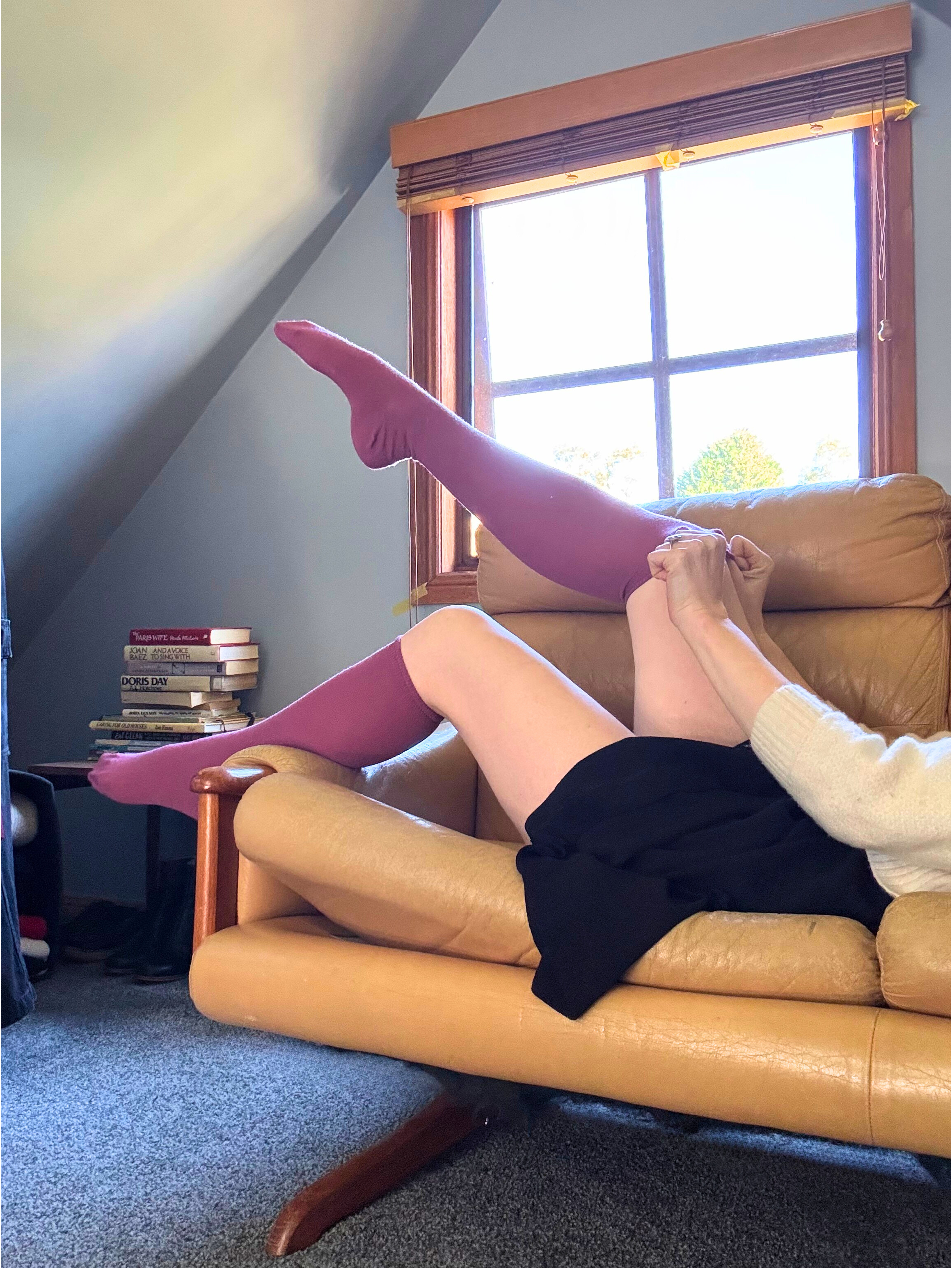 Merino Wool Women's Knee High Socks in Blush - Aussie Made