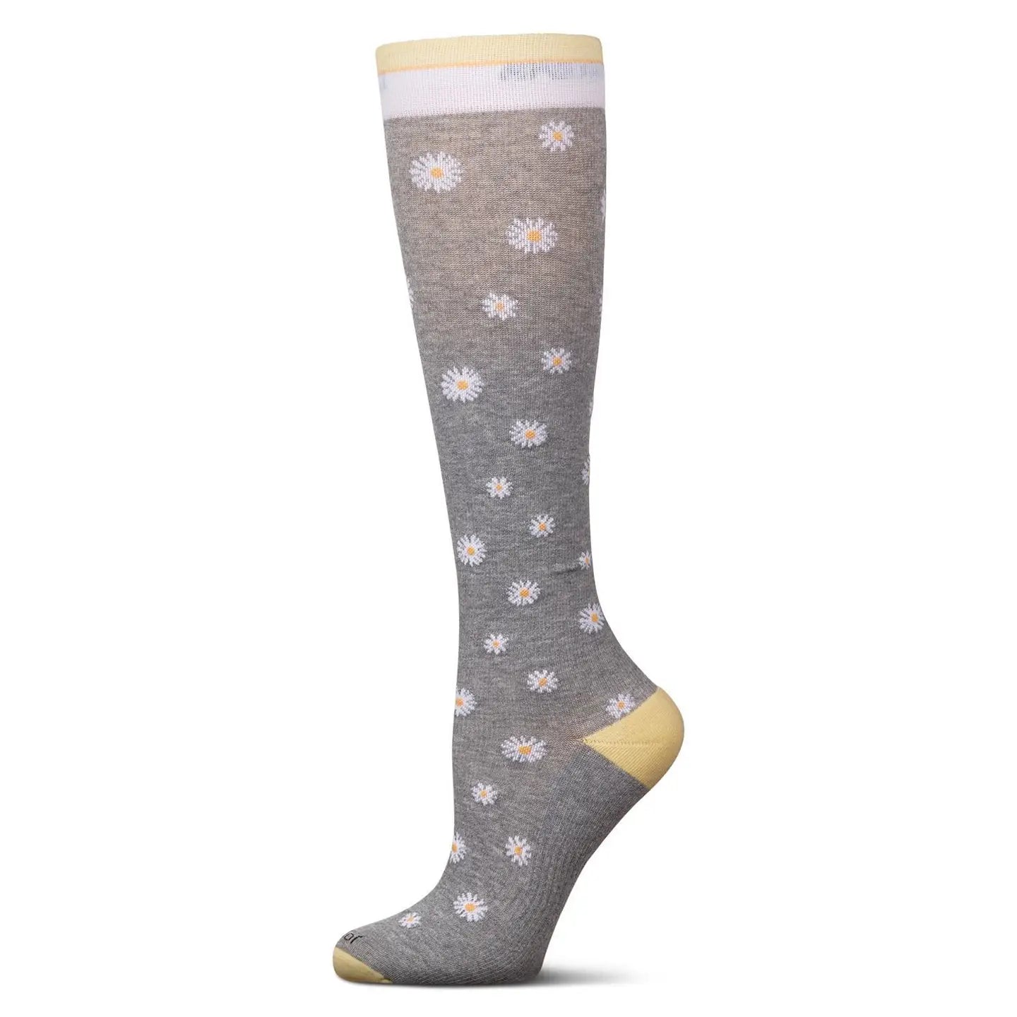 Daisies Cotton Blend Compression Socks