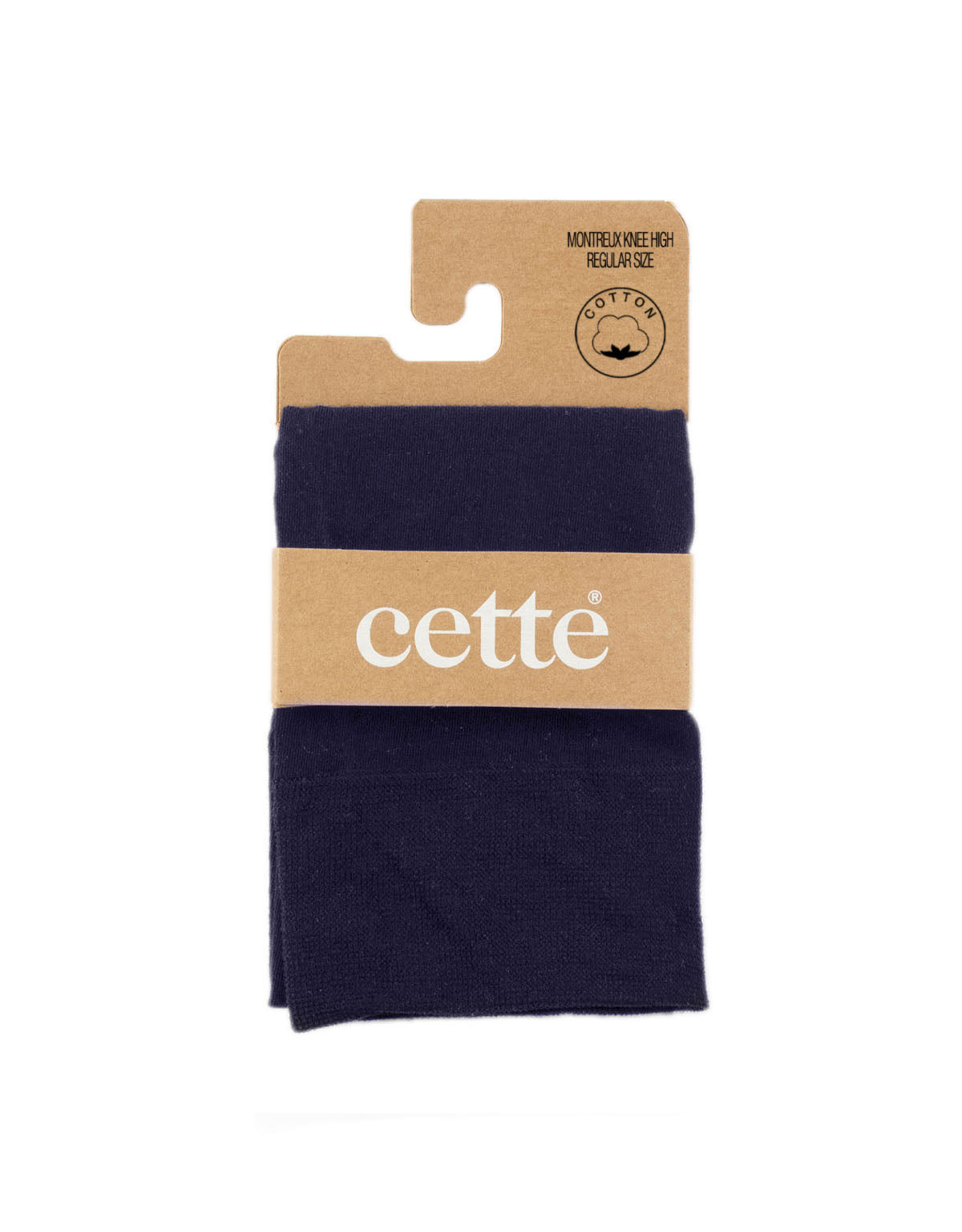 Navy sheer cotton knee highs - The Sockery