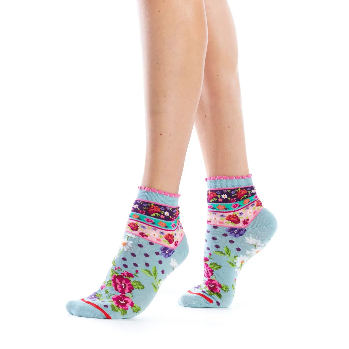 Viola Scalloped Top Women's Crew Socks - The Sockery