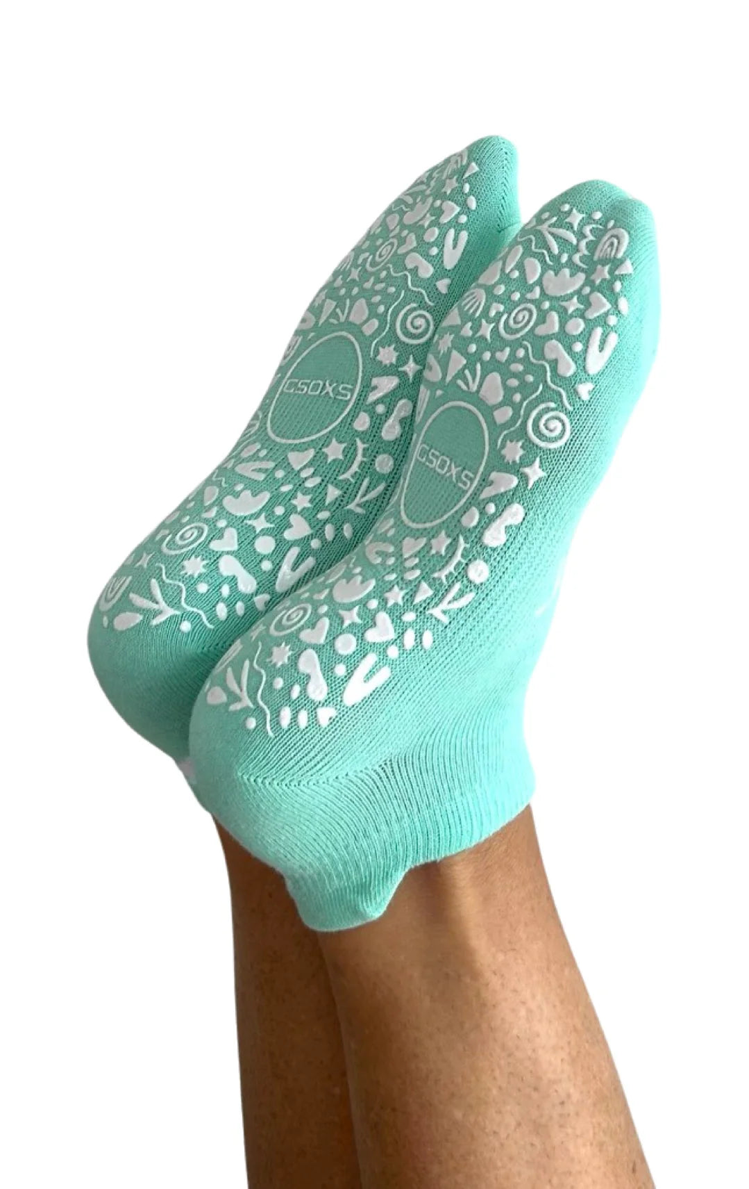 'You are Strong' Ankle Grip Socks in Mint - The Sockery