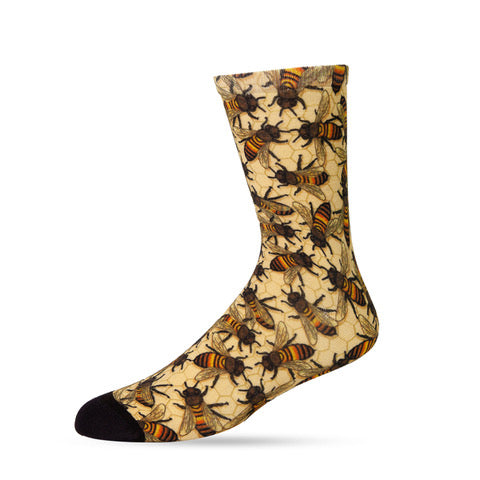 Bee Hive Bamboo Crew Socks- The Sockery