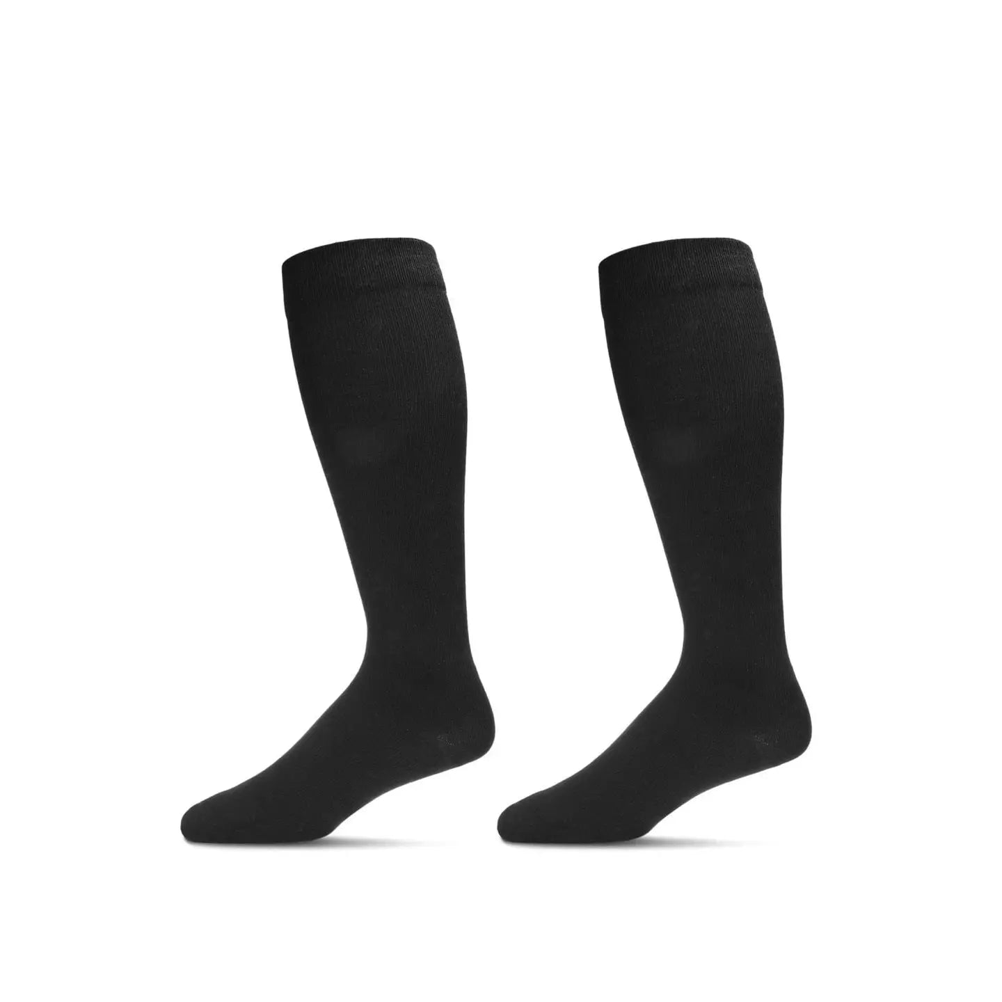 Black Cotton Blend Compression Socks - 2 Pack - The Sockery