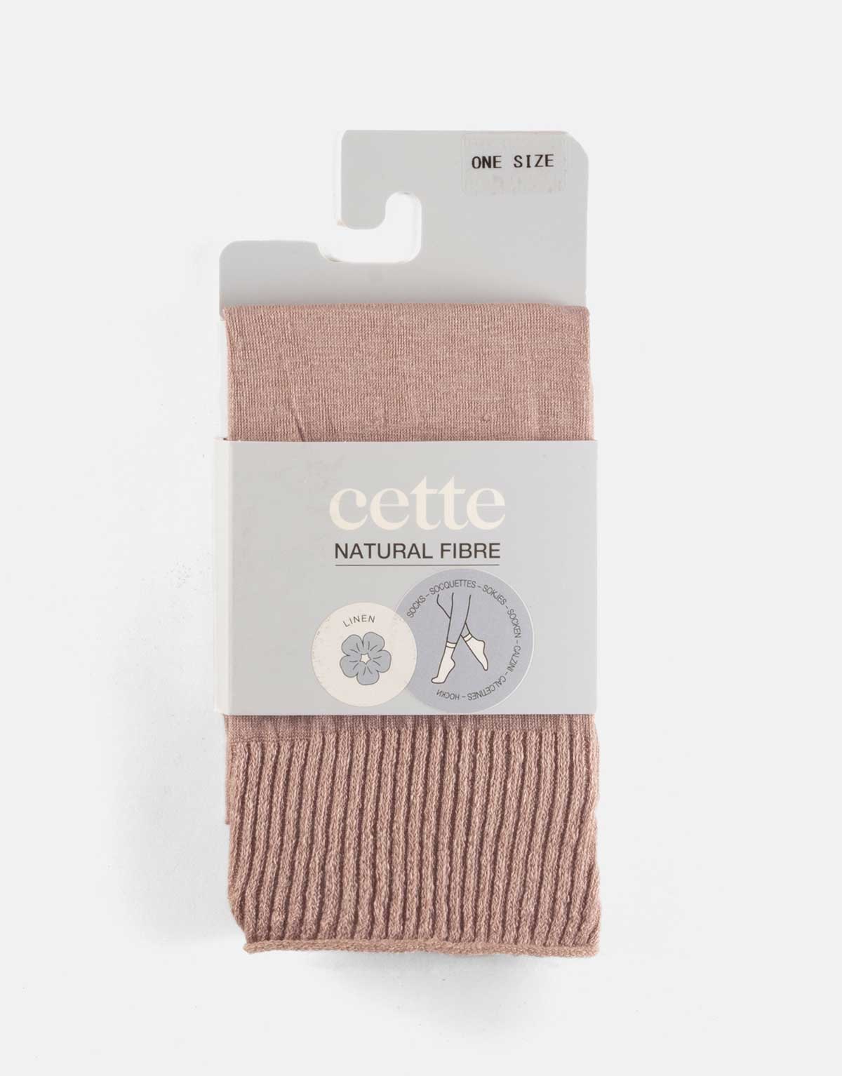 Linen Women's Quarter Socks in Wood Rose