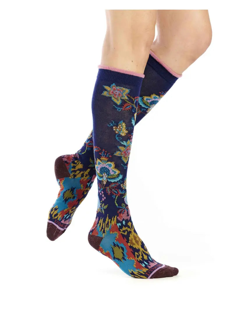 Grenade Women's Fuzzy Cuff Knee High Socks