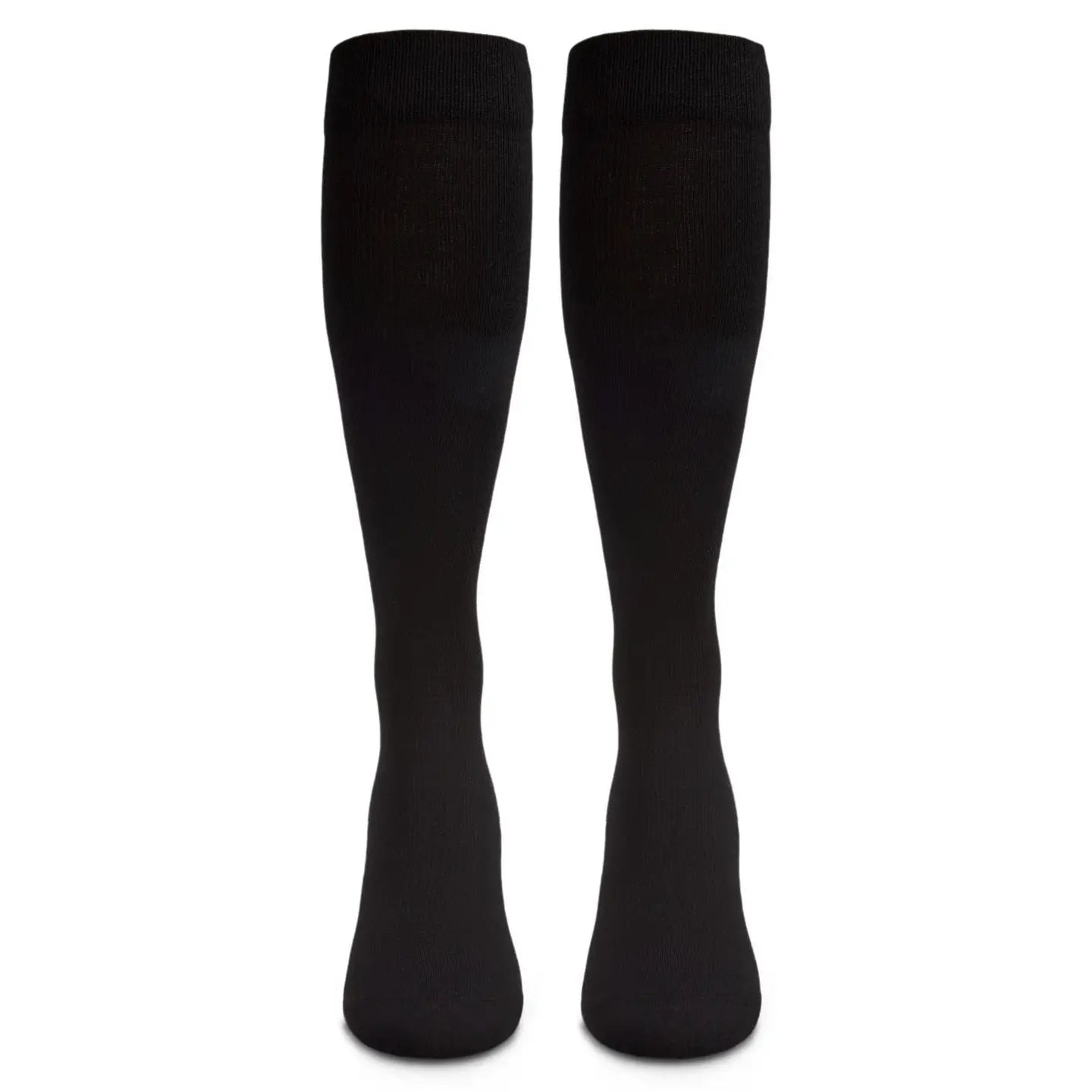 Black Cotton Blend Compression Socks - 2 Pack - The Sockery