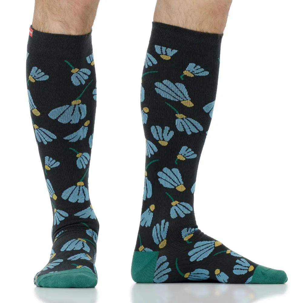 Wide Calf Wimsy Cotton Moderate Compression Knee Highs