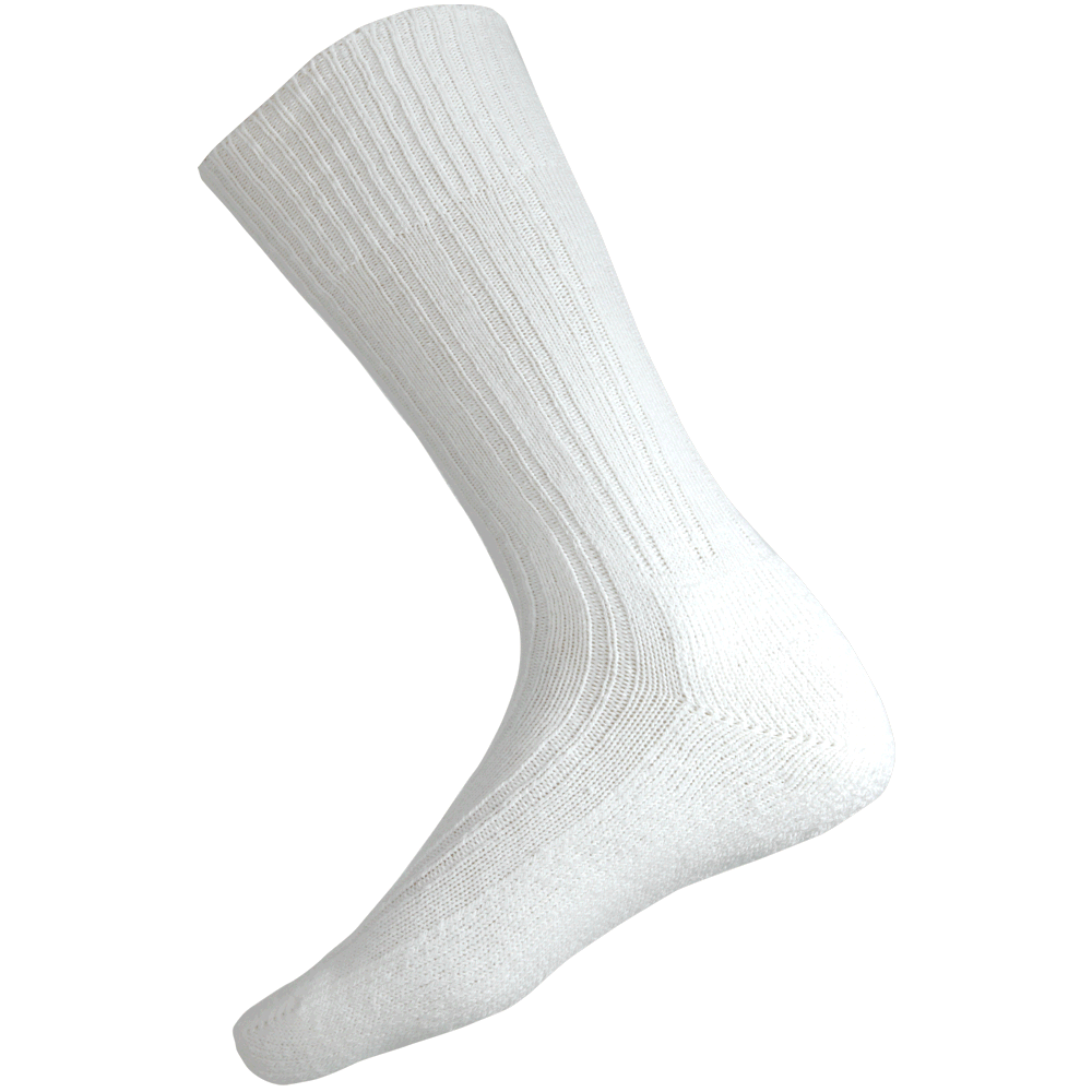 Cotton Cushion Foot Comfort Crew Sock in Black