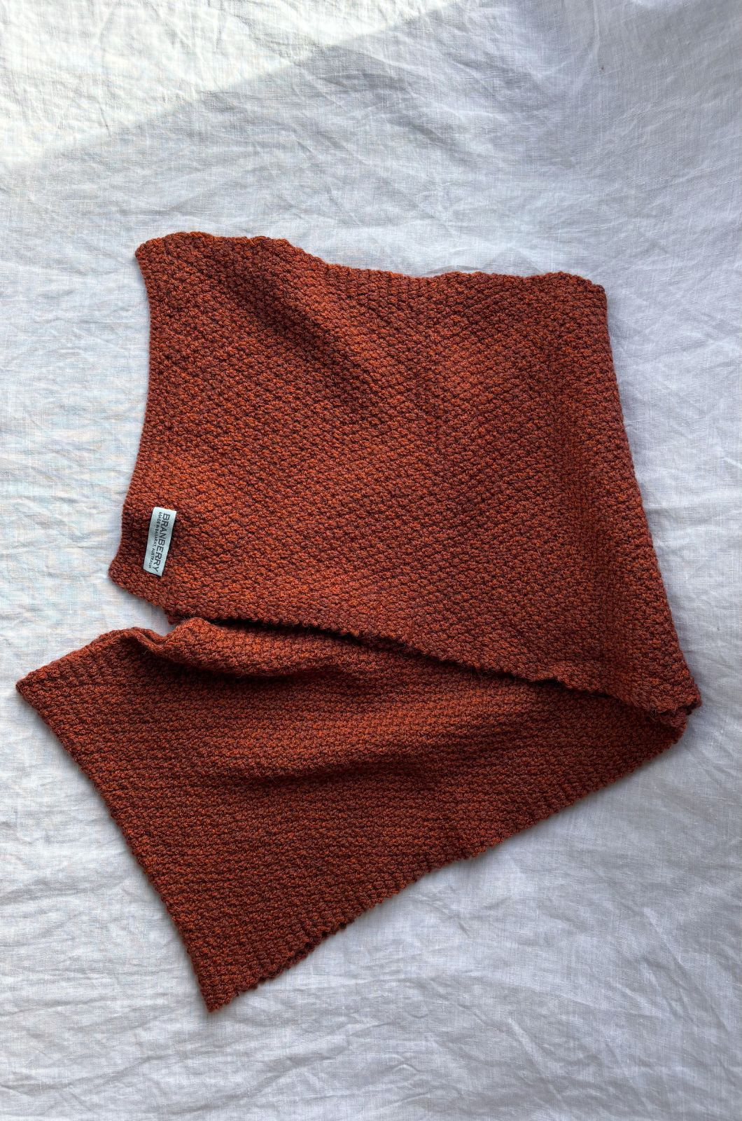Aria Scarf Alpaca and Merino Wool in Bronze