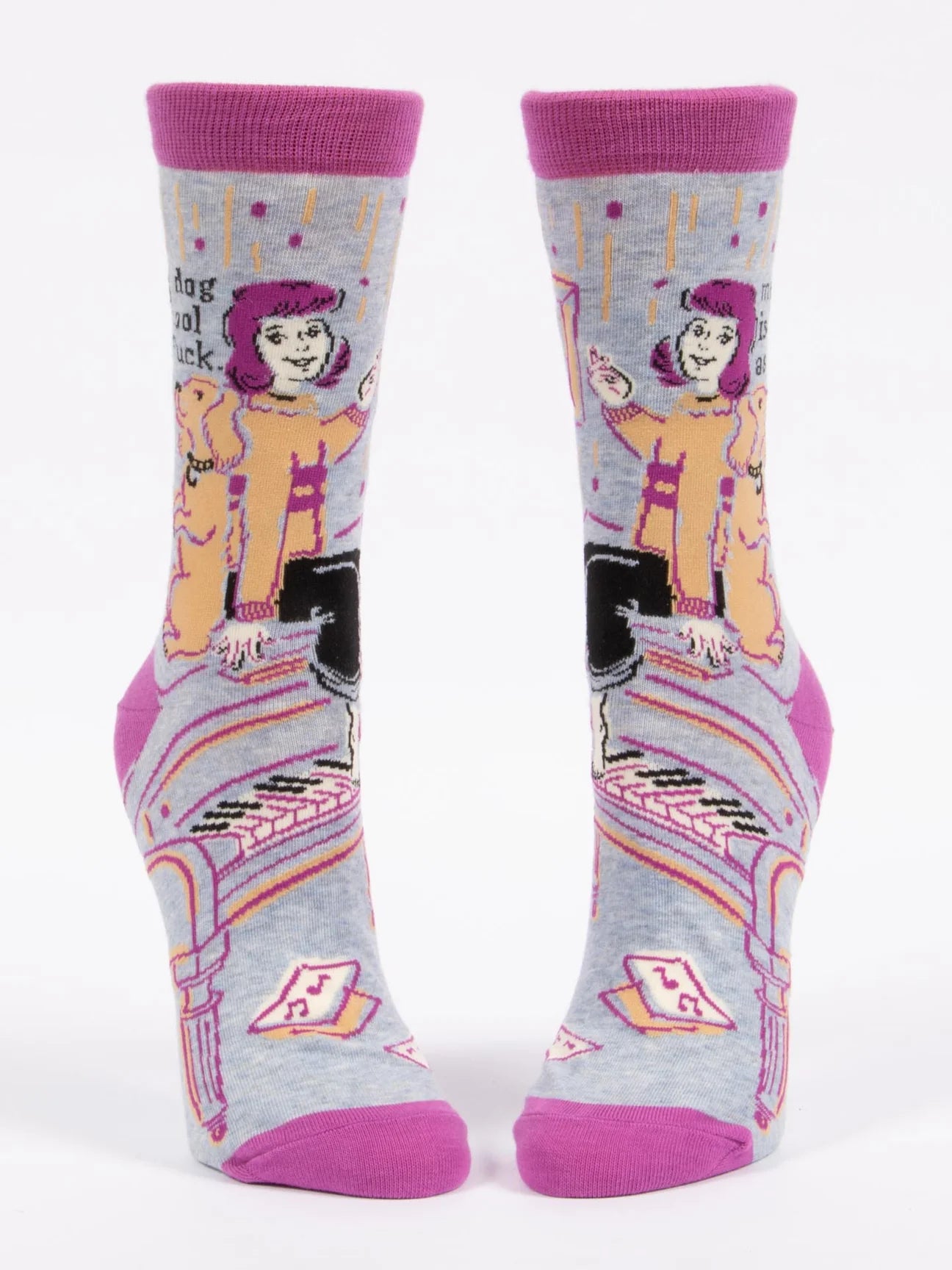 My Dog is Cool as Fuck Women's Crew Sock - The Sockery