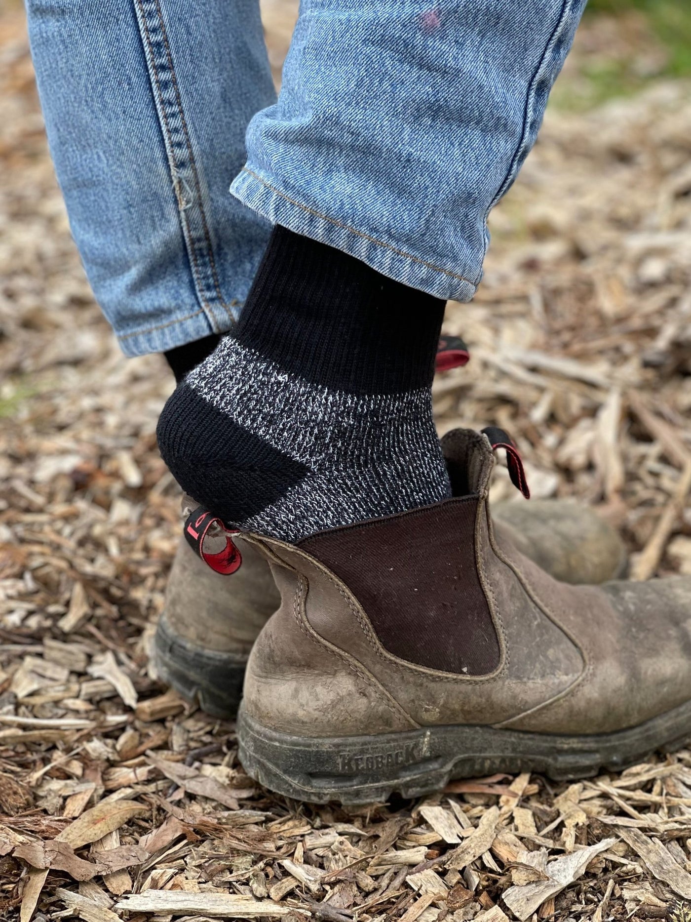 Merino Wool Hiking Socks with Coolmax in Black Aussie Made