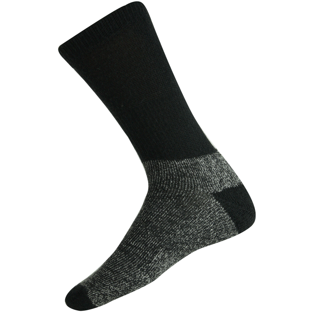 Merino Wool Hiking Socks with Coolmax in Black - Aussie Made - The Sockery
