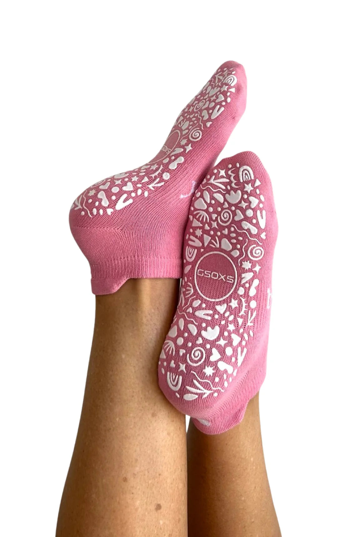 'You are Beautiful' Ankle Grip Socks in Pink - The Sockery