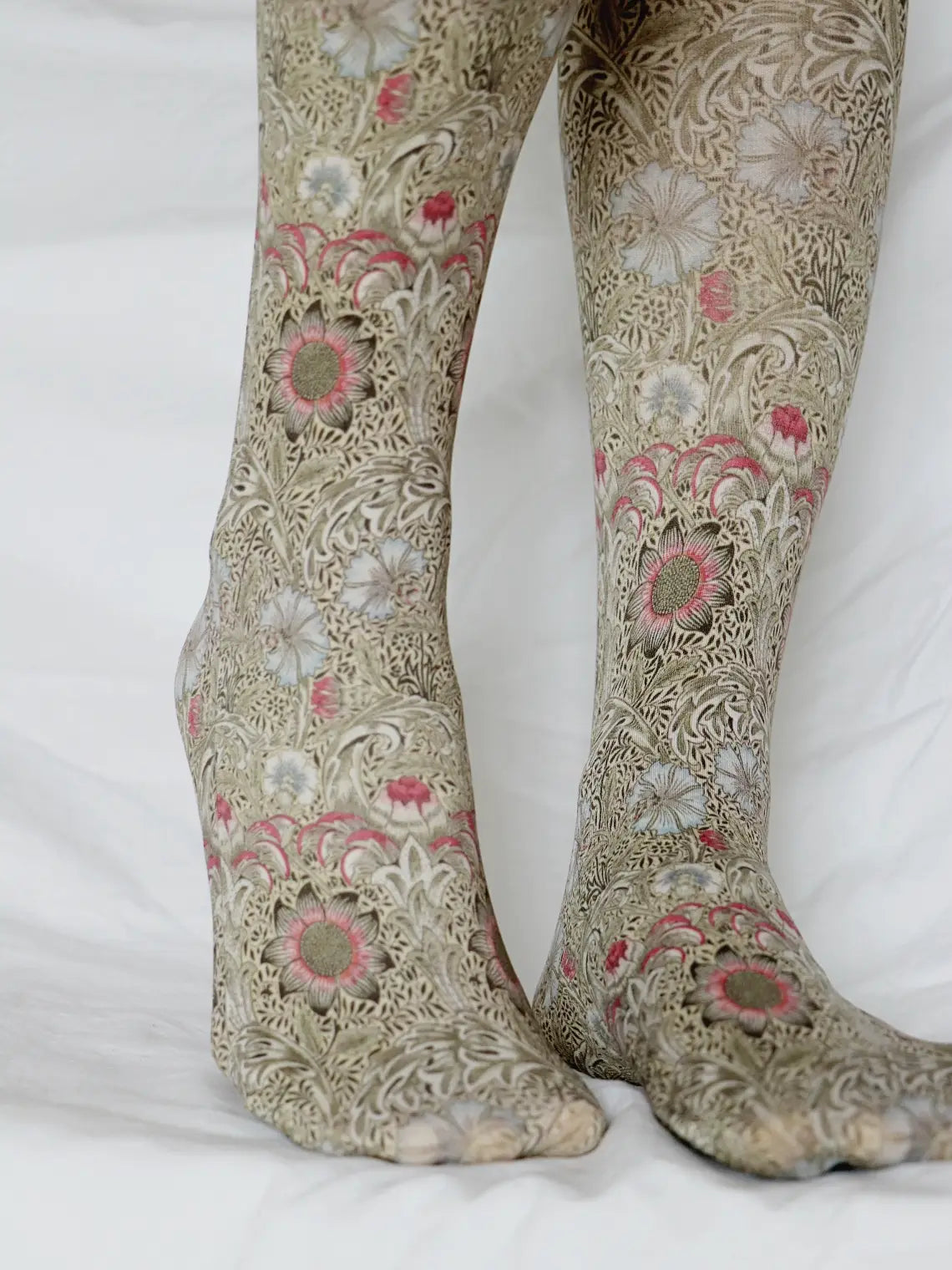 Corn Cockle by William Morris printed Art Tights - The Sockery