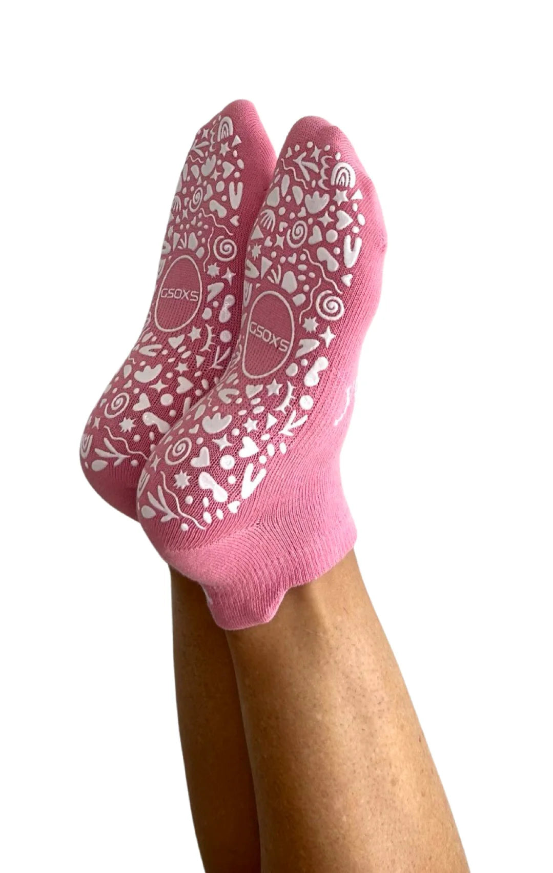 'You are Beautiful' Ankle Grip Socks in Pink - The Sockery