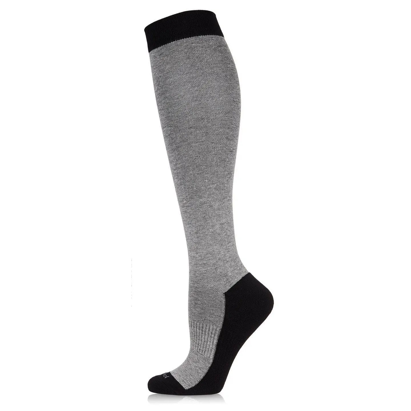 Two Tone Women's Bamboo Compression Socks - Grey - The Sockery