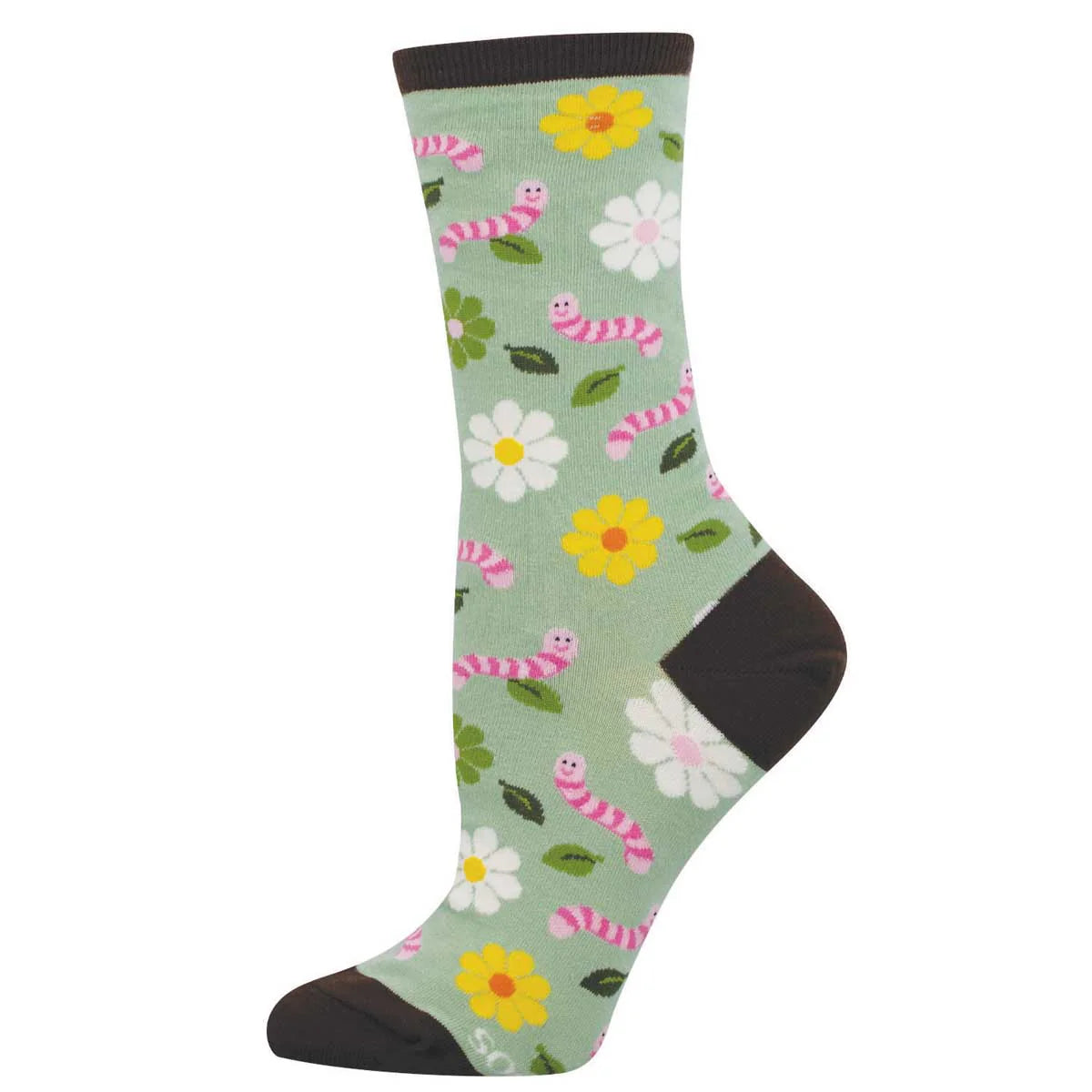 Wiggly Worm Women's Cotton Crew Socks
