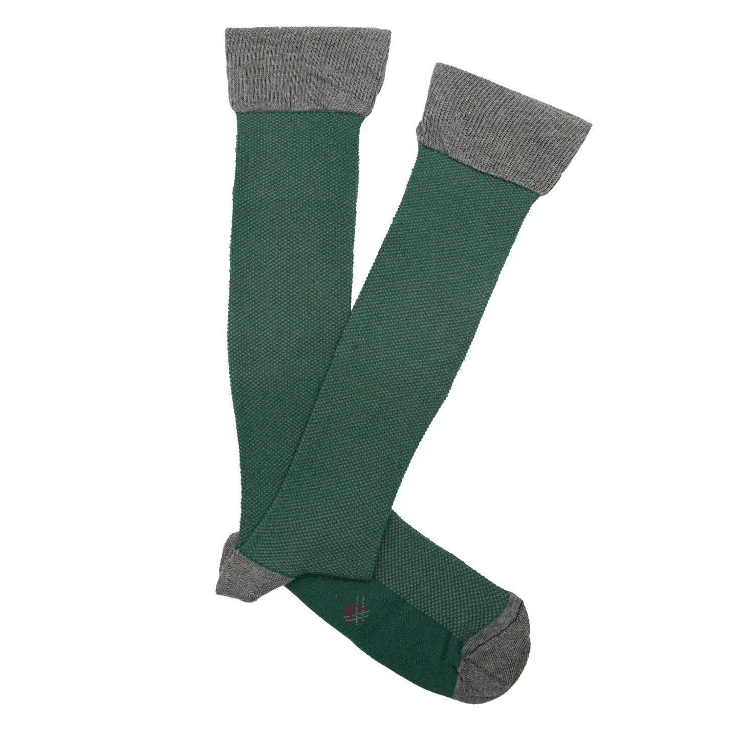Diamond Pattern Knee High Sock in Evergreen