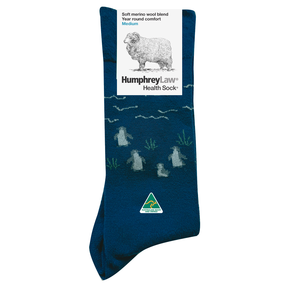 Penguins Merino Wool Women's Crew Socks - Aussie Made - The Sockery