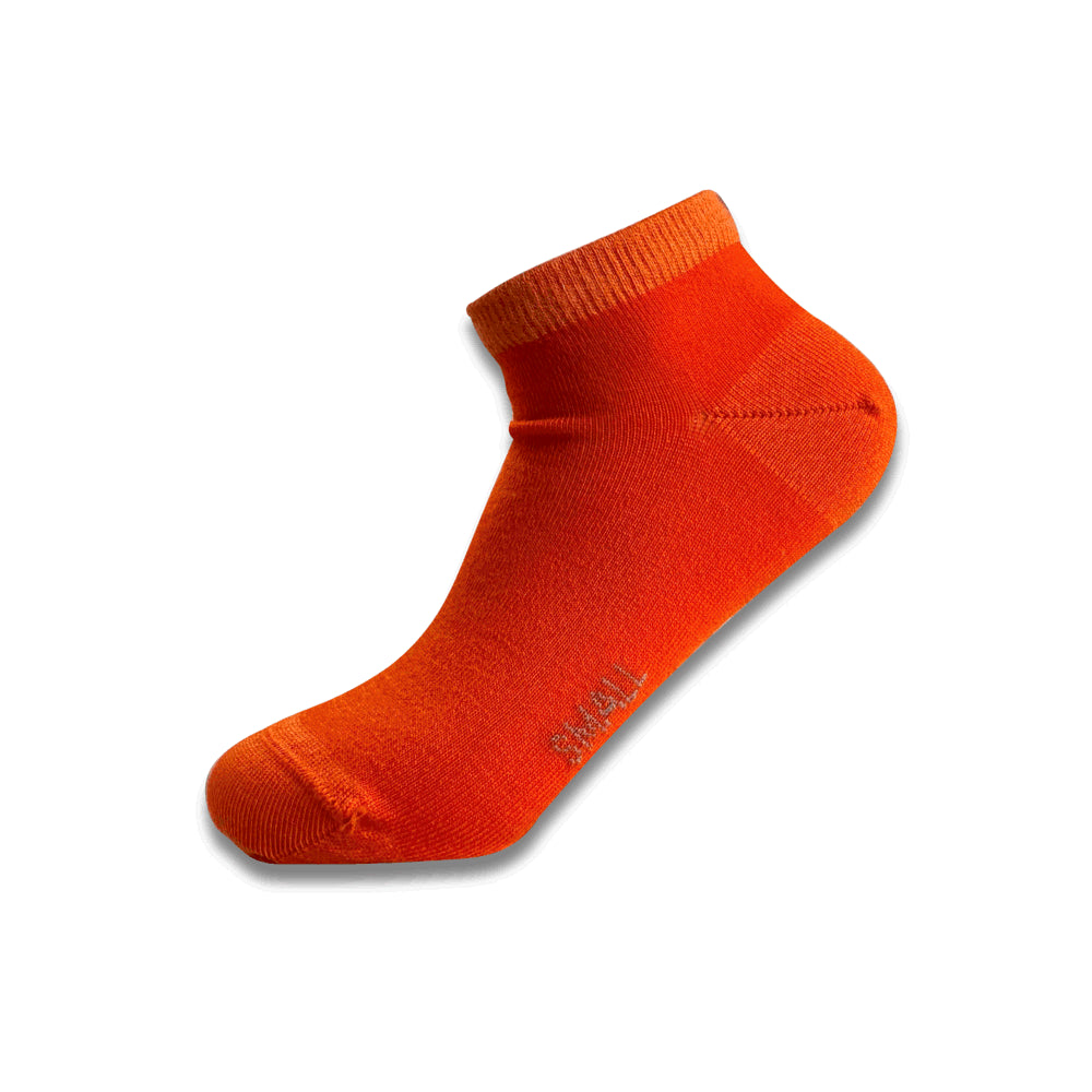 Orange sock on a white background