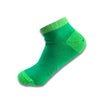 Green ankle sock on a white background