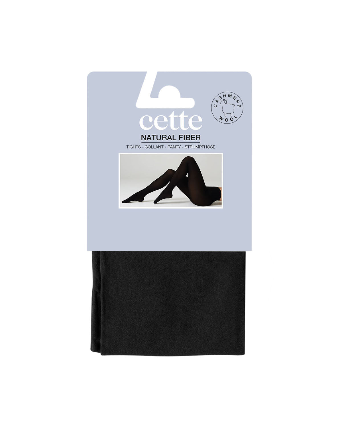 black cashmere tights on model - The Sockery