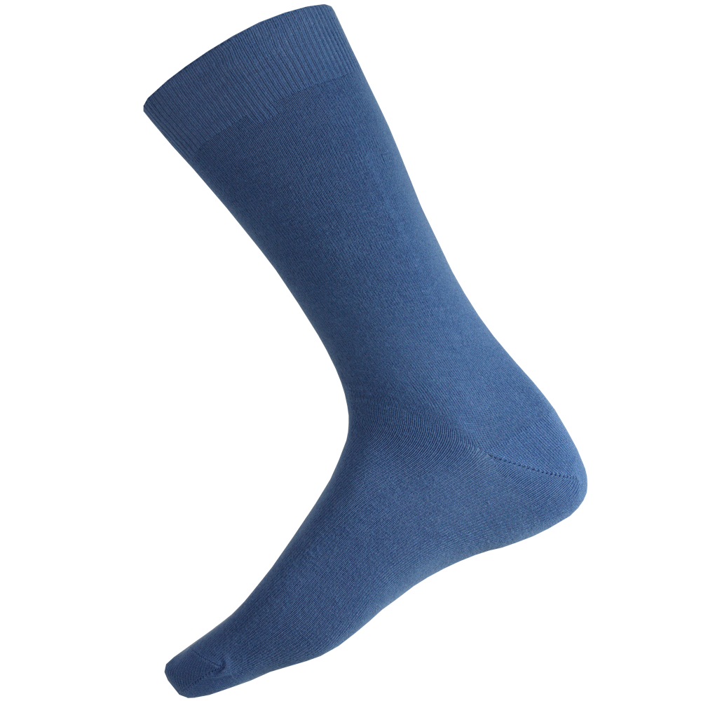 Soft Bamboo- Rayon Blend Low Pressure Crew Sock in Black