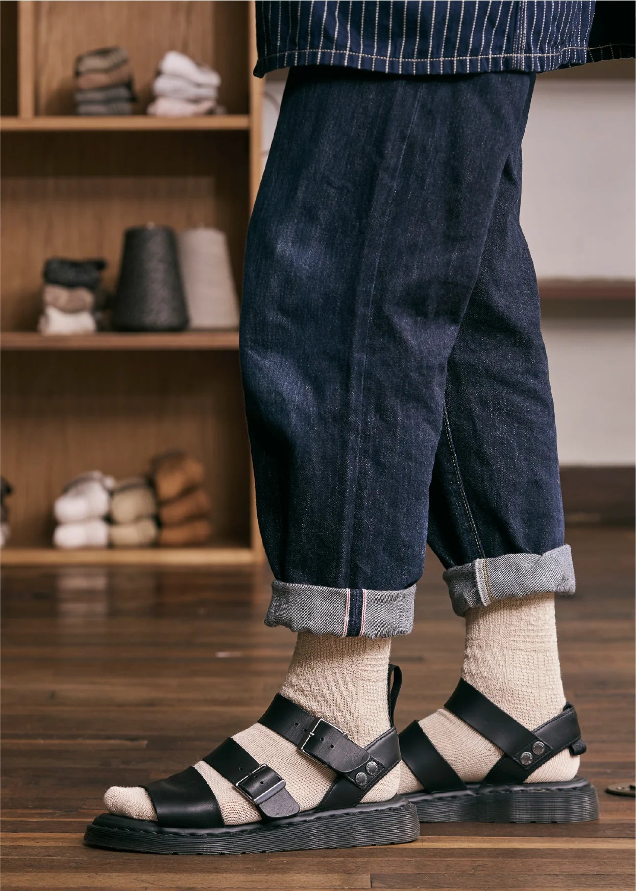 Organic Cotton and Yak Knitting Patterns Socks in Natural