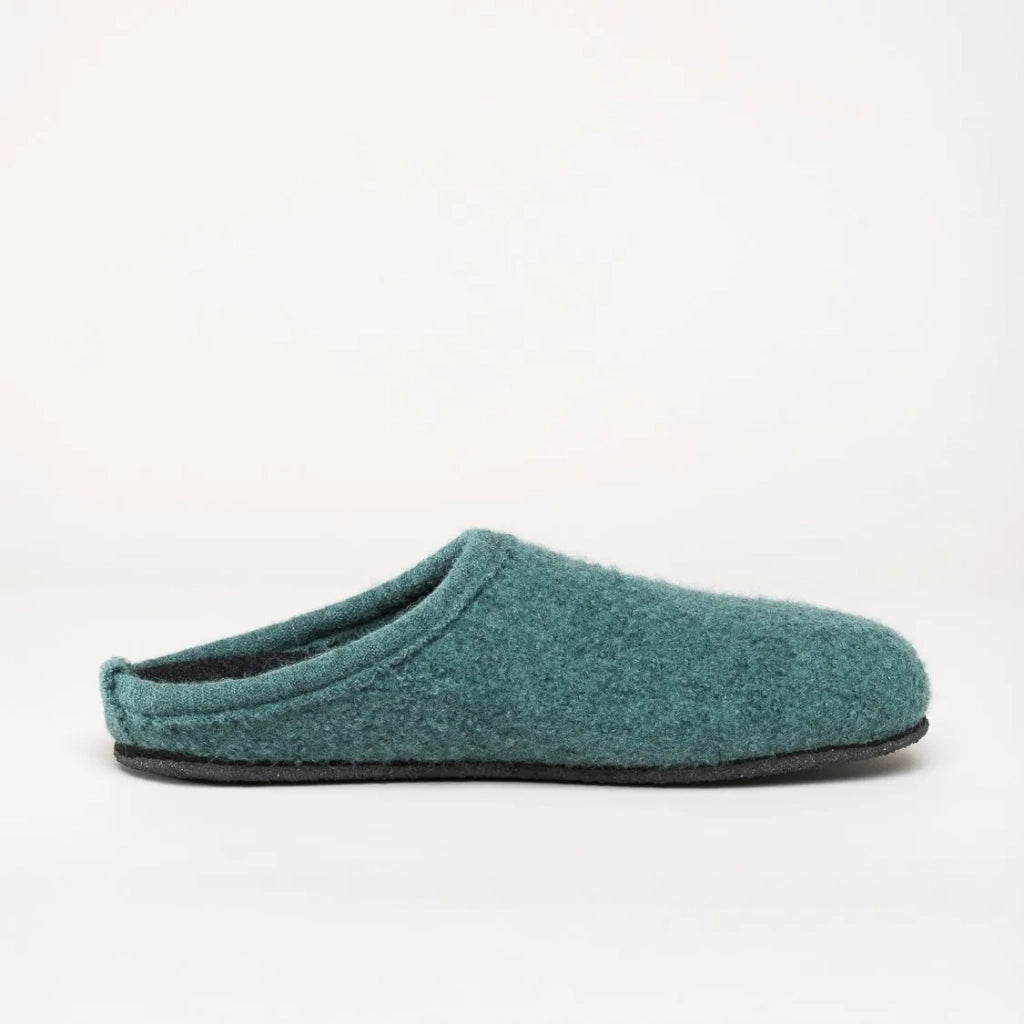 Wool Felt Slippers Alpine Comfort in Ocean Green