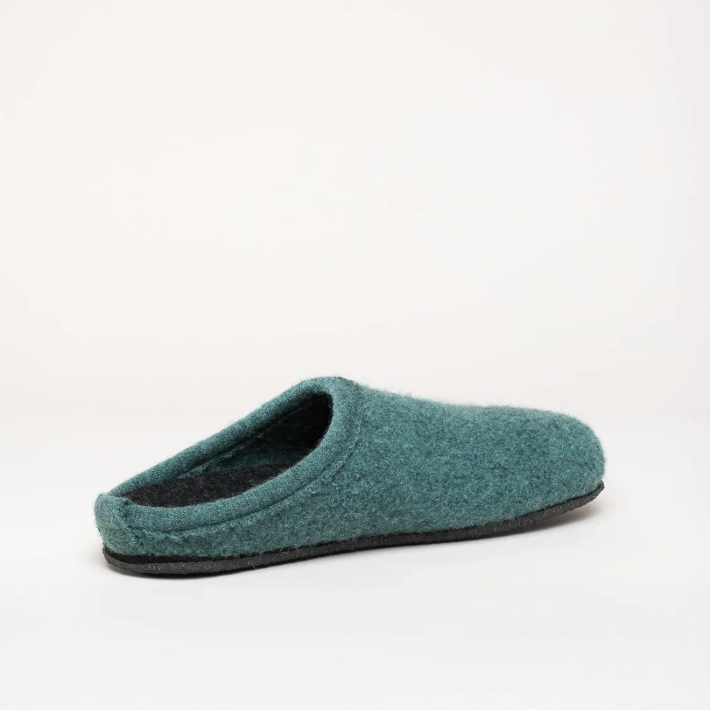 Wool Felt Slippers Alpine Comfort in Ocean Green