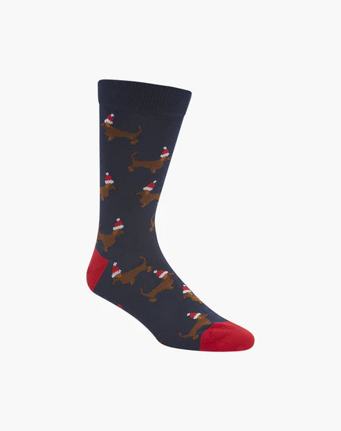 Xmas Dash Men's Bamboo Crew Socks