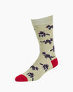 tasmanian devil on a green mens crew sock - the sockery